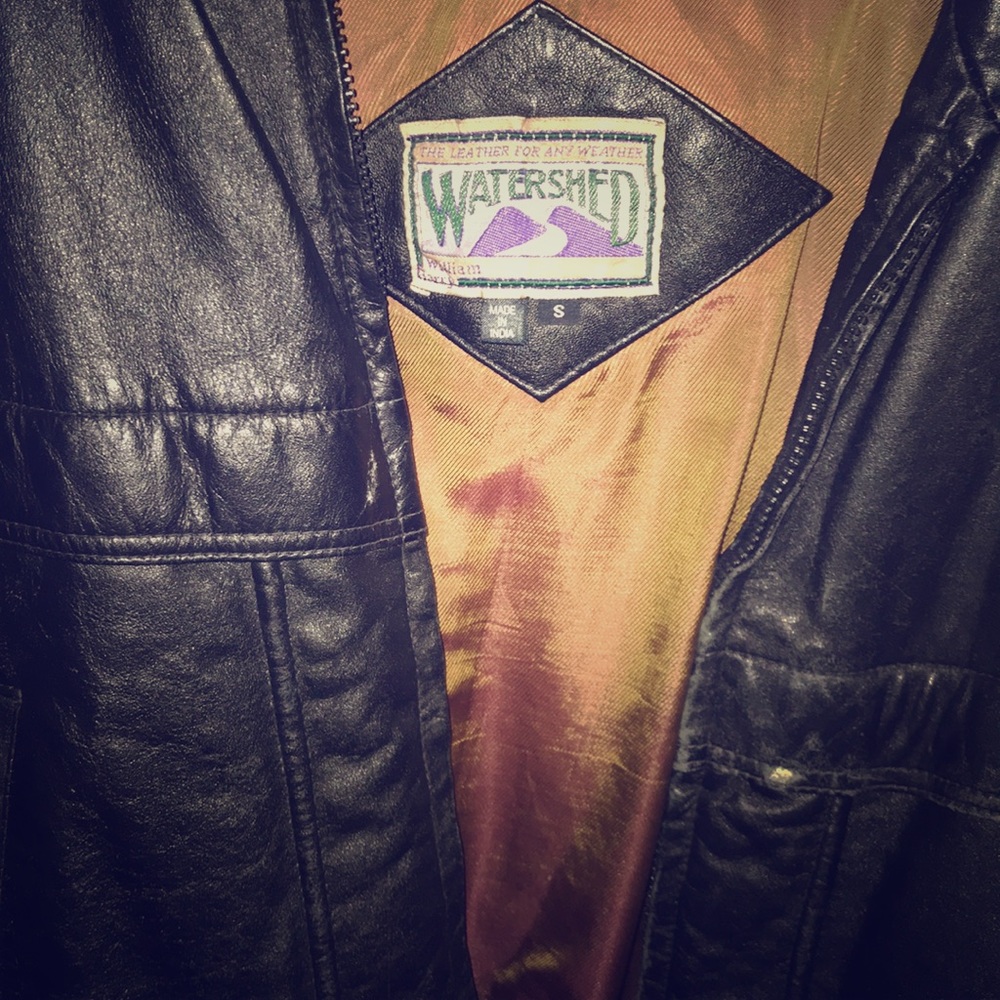 Small watershed leather jacket (slight tear)